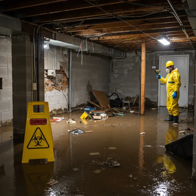 Flooded Basement Electrical Hazard in North Judson, IN Property